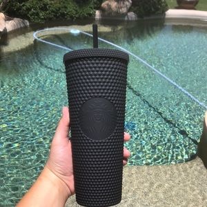 Black stud Starbucks cup